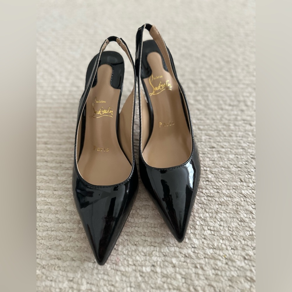Black slingback pumps size 36 women’s 6